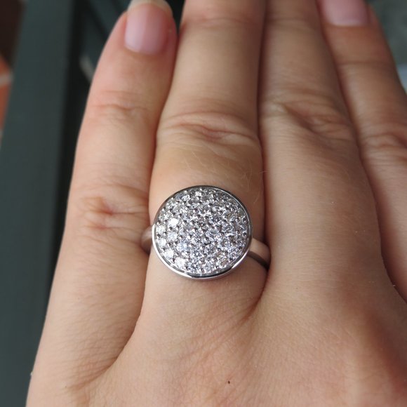 KC DESIGNS 14K Diamond Circle Cluster Ring Size 6.5 - Picture 4 of 15